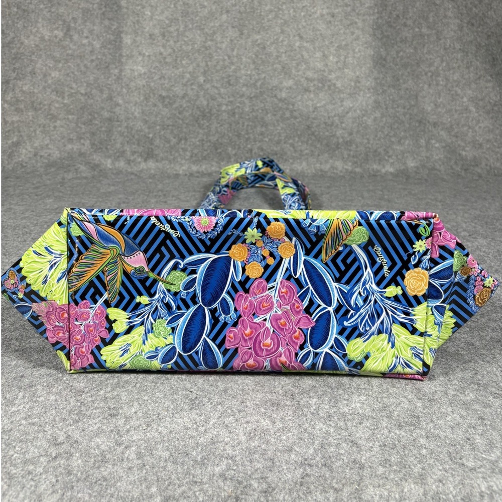 Consuela Basic Tote Large Blue Hummingbird Floral ConsuelaCloth - Picture 2 of 11